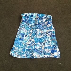 Lilly Pulitzer strapless cotton top size medium