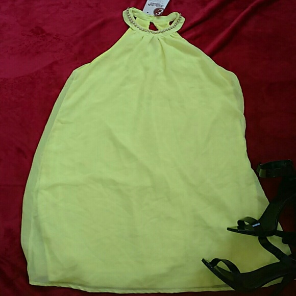 Neon yellow dress