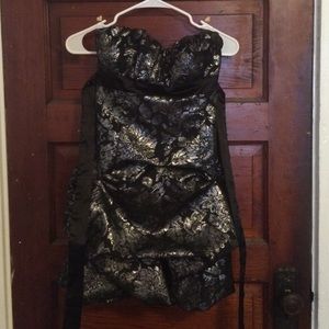 black and silver dress