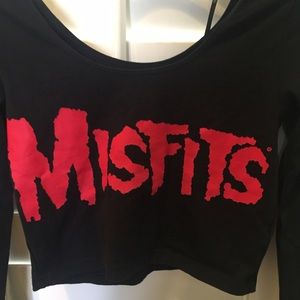 Misfits long sleeves crop top