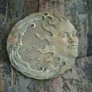 Moon and sun plaque