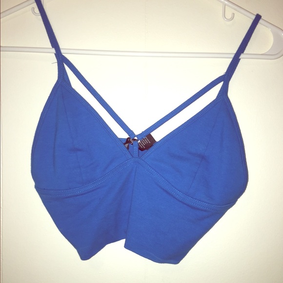 Blue crop top
