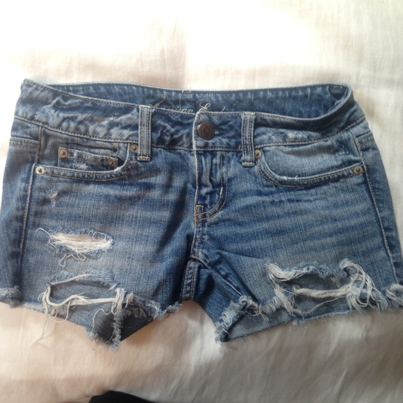 Distressed Blue Jean shorts