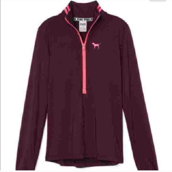 VS PINK HALF ZIP HOODIE!