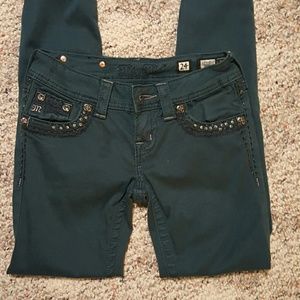 Authentic Teal Miss Me Skinny Jeans Sz.0 (24)