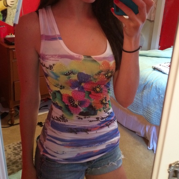 Stretchy Embellished Tank