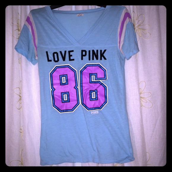 PINK Victoria's Secret Tops - PINK V Neck Tee