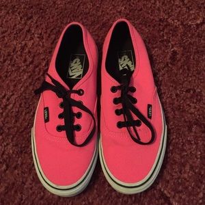 Neon pink Vans