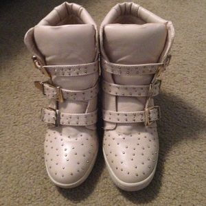 Studded Sneaker Wedges