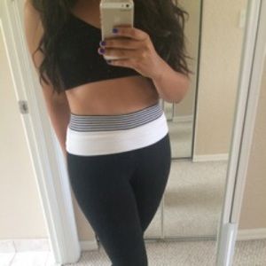 Victoria Secret White and Black Yoga Pants