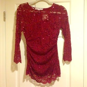 Lacey Sequined Top