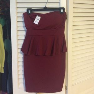 nwt burgundy dress