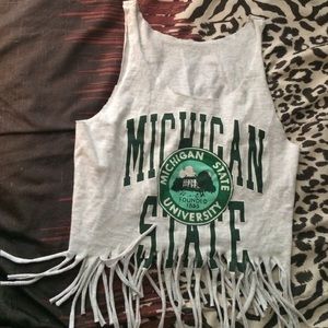 Michigan state fringe top