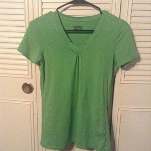 Green V-neck