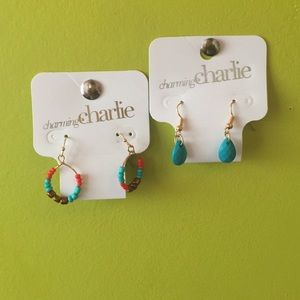 2 pairs of earring from charming Charlie !