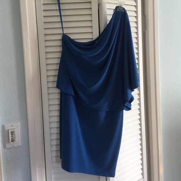 One shoulder Blue Jessica Simpson Dress