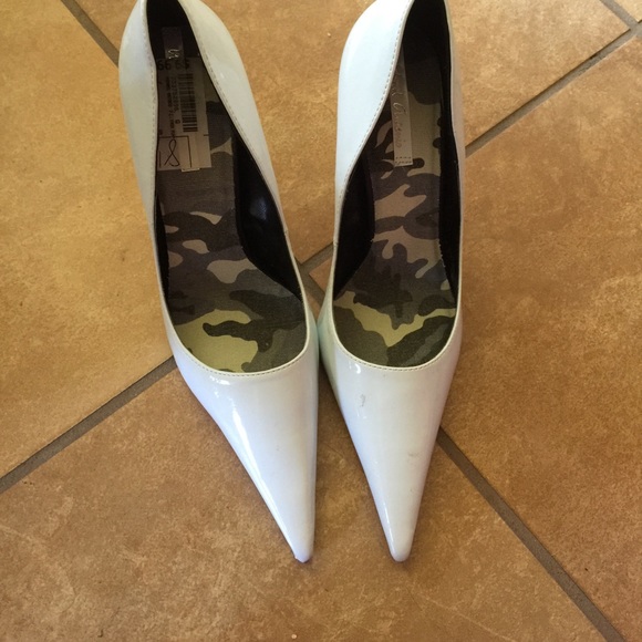 White stilettos