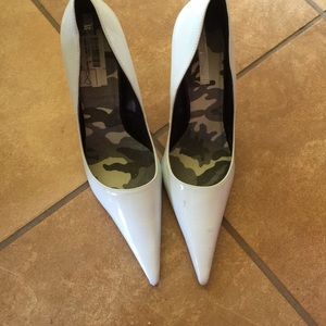 White stilettos
