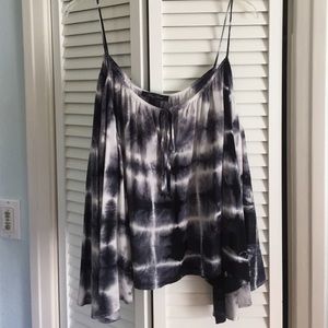 Off the shoulder tie dye shirt