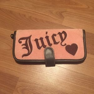 Juicy Couture pink velvet wallet