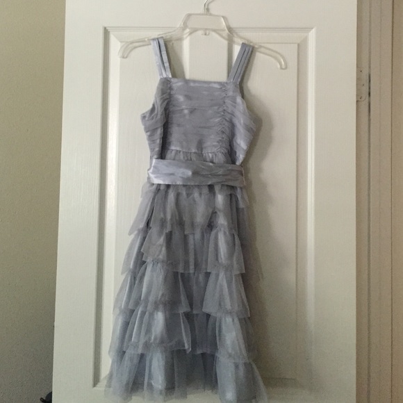 Silver grey girls formal dress - Picture 1 of 2