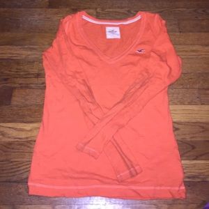Orange Hollister Long Sleeve Tshirt