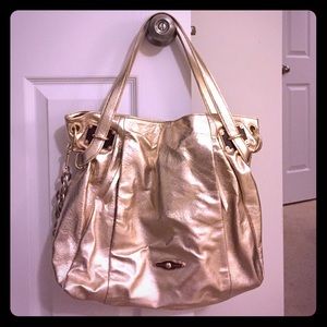 Brand new gold Elliott Luca satchel