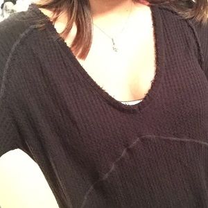 Black grunge knit sweater/top