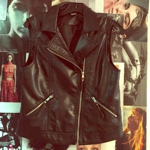 H&M leather vest