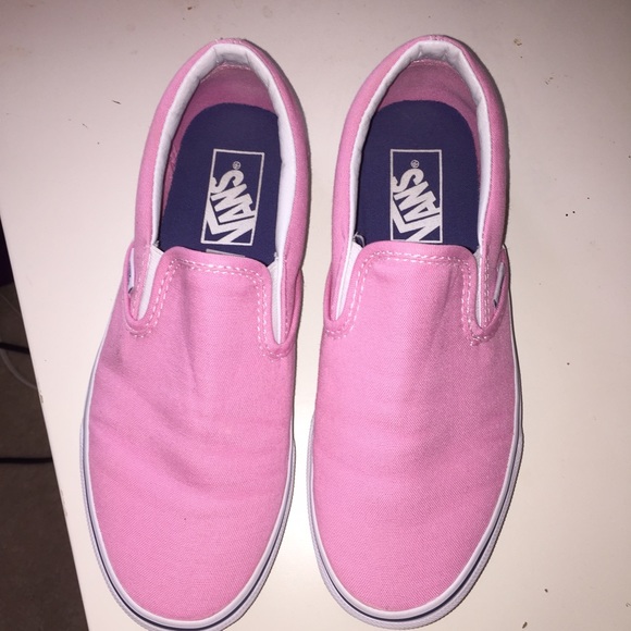 Never worn pink slip on vans!!!
