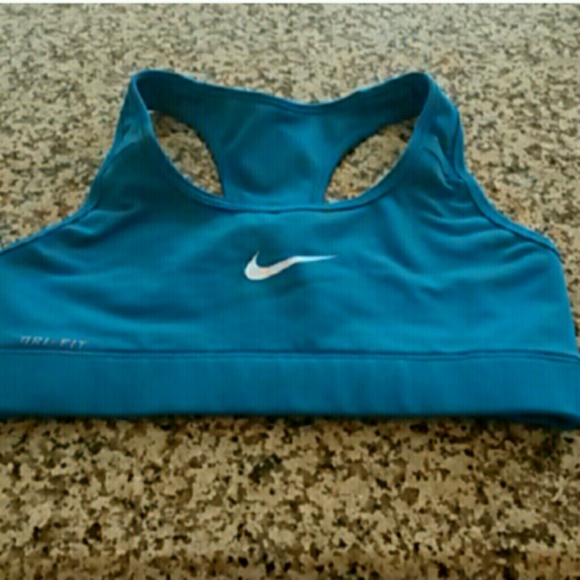 Nike pro sports bra blue