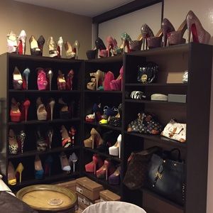 Not for sale - just posting my shoe closet