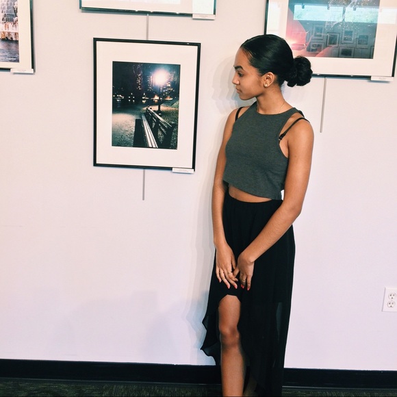 Chiffon high low skirt