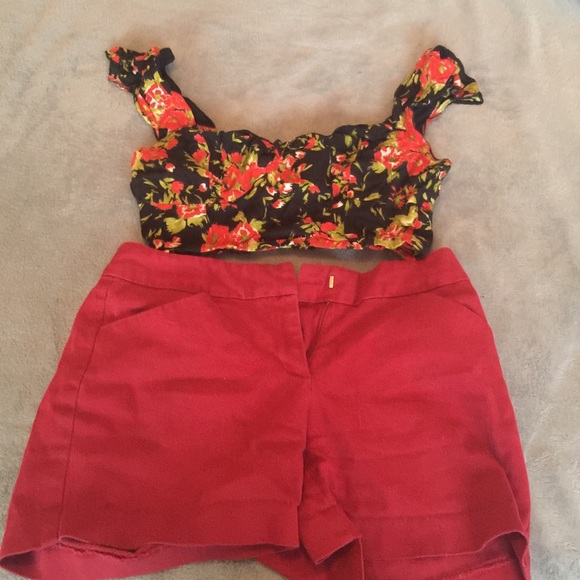 Half floral top !!