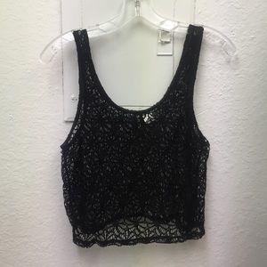 Crop lace tank