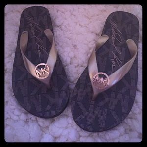 Michael kors gold sandals