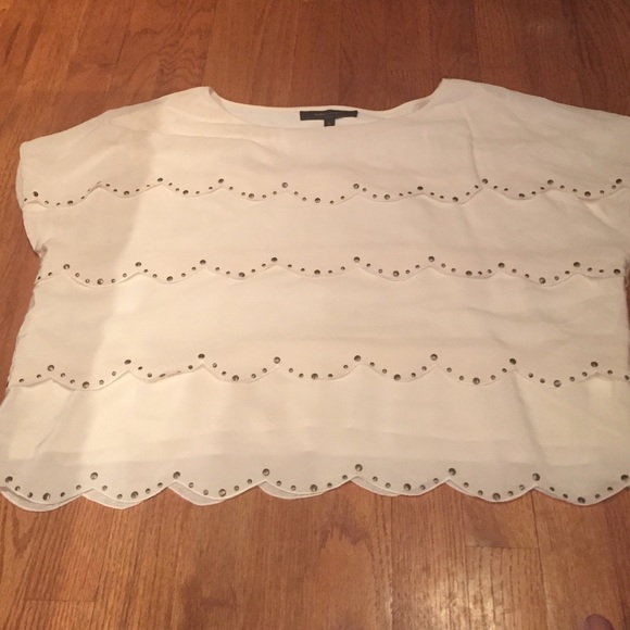 BCBG layered silk top