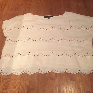 BCBG layered silk top