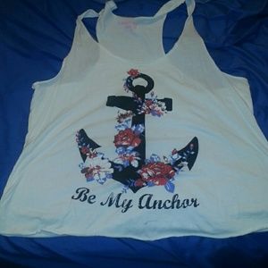 Be My Anchor white tanktop