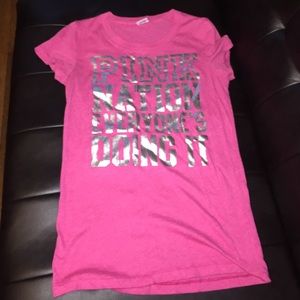 Pink t shirt Victoria's Secret Pink Nation Tee