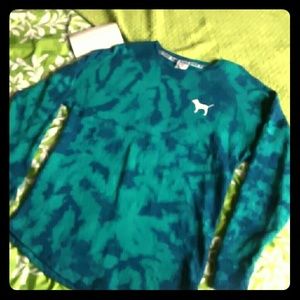 Teal Tie Dye Varsity Crew