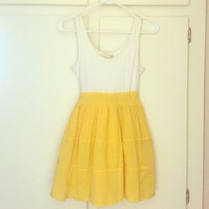 White and Yellow Summer Dress