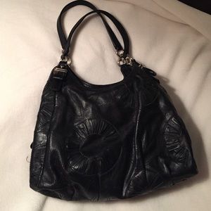 SALE!! Coach Signature Black leather, bag.