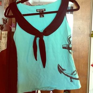 Sea foam green sailor top Hot Topic
