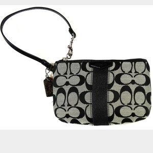 Coach Black Medium Wristlet