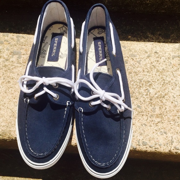NAVY BLUE & WHITE SPERRY BOAT SHOES 👟