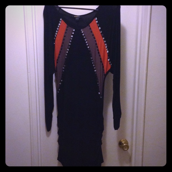 Formal Black Long Sleeve Dress