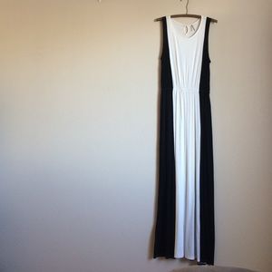 Black and white maxi dress