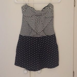 Black and White Bow Romper