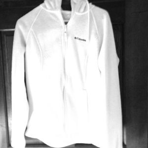Columbia Hooded Fleece Jacket - White